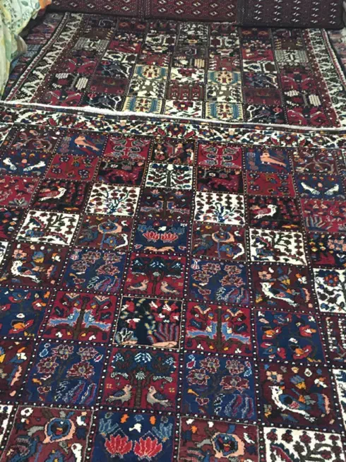 قالی دسبافت|فرش|شهرضا, |دیوار