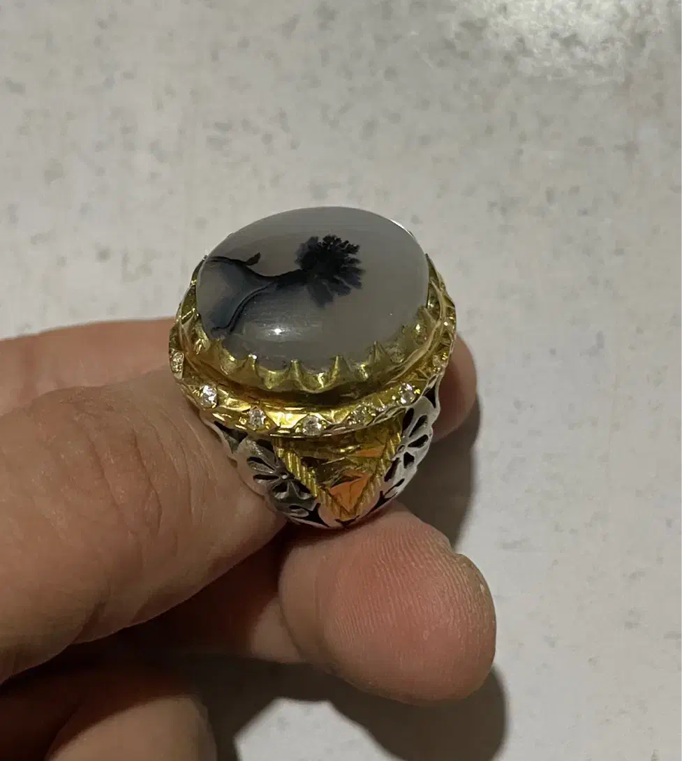 انگشتر نقره دست ساز شجر قاین تک درخت|جواهرات|گرگان, |دیوار