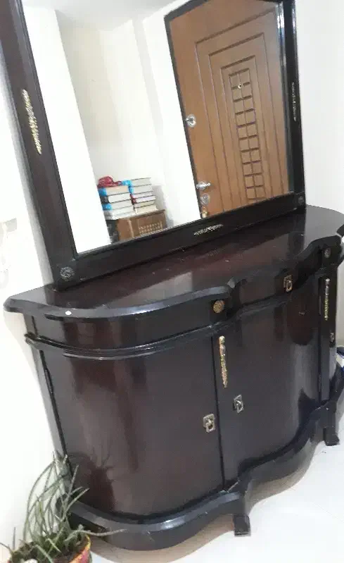 آینه و کنسول چوبی|بوفه، ویترین، کنسول|مهاجران, |دیوار