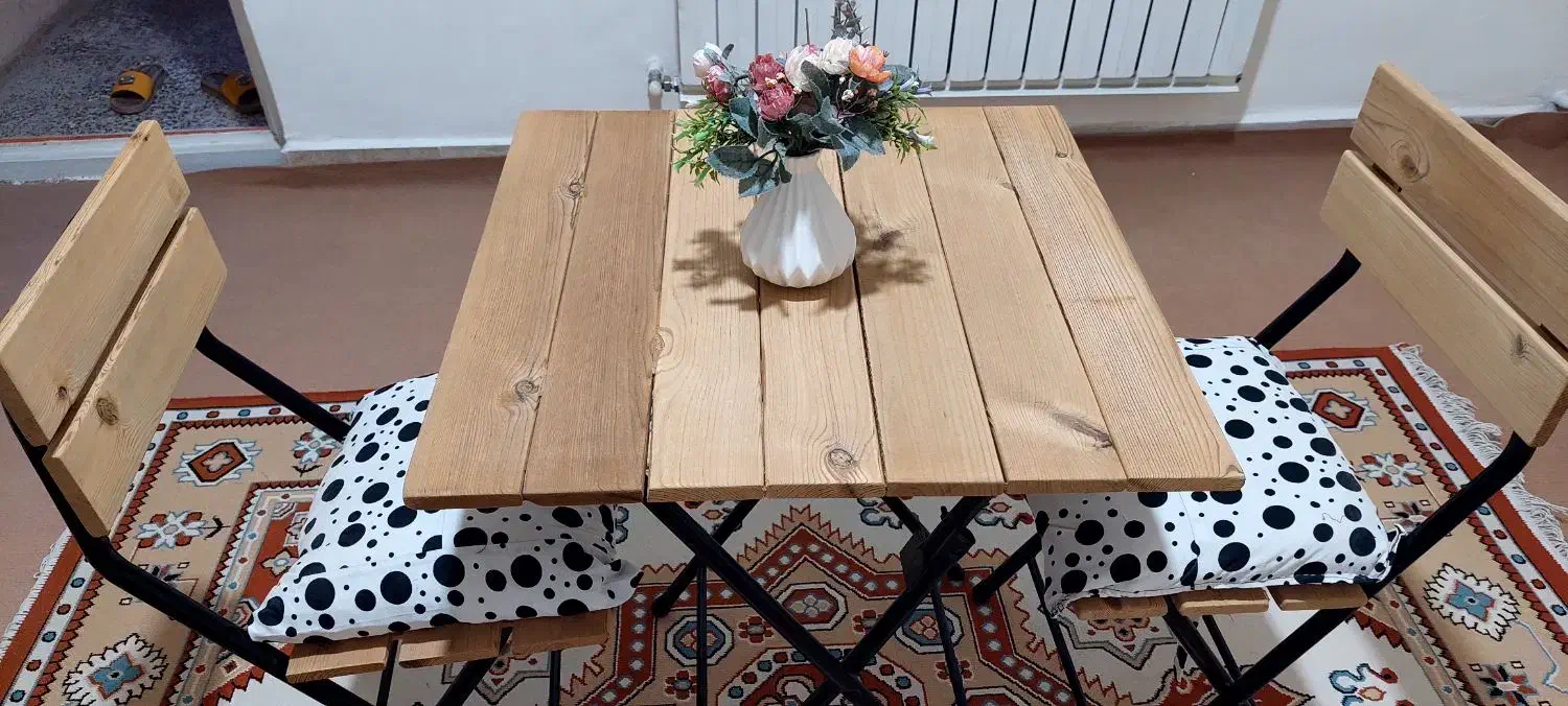 میز و صندلی چوبی تاشو|میز و صندلی غذاخوری|ایلام, |دیوار