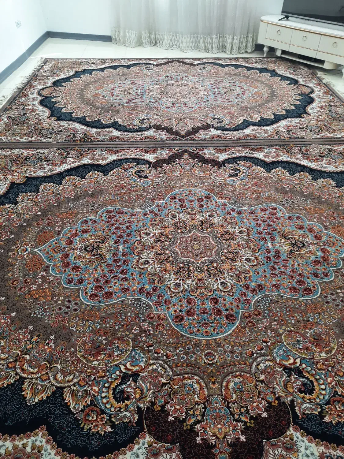 فرش ۹ متری سرمه ای|فرش|کرمانشاه, |دیوار