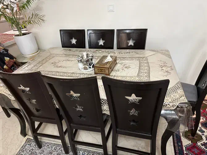 میز نهارخوری ۸ نفره|میز و صندلی غذاخوری|تهران, پرستار|دیوار