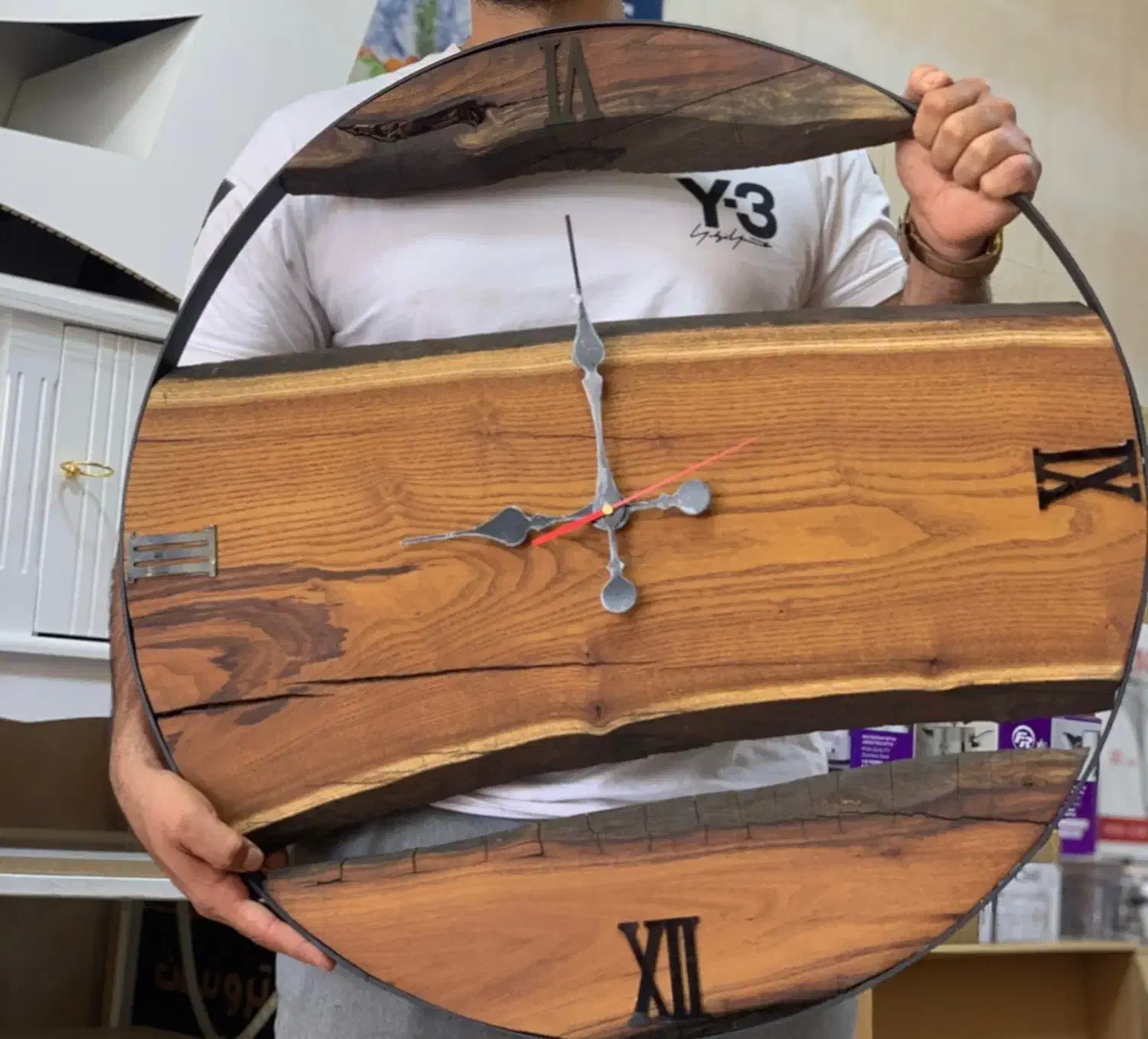 ساعت دیواری چوبی (نو فروشگاه)|ساعت دیواری و تزئینی|ایلام, |دیوار