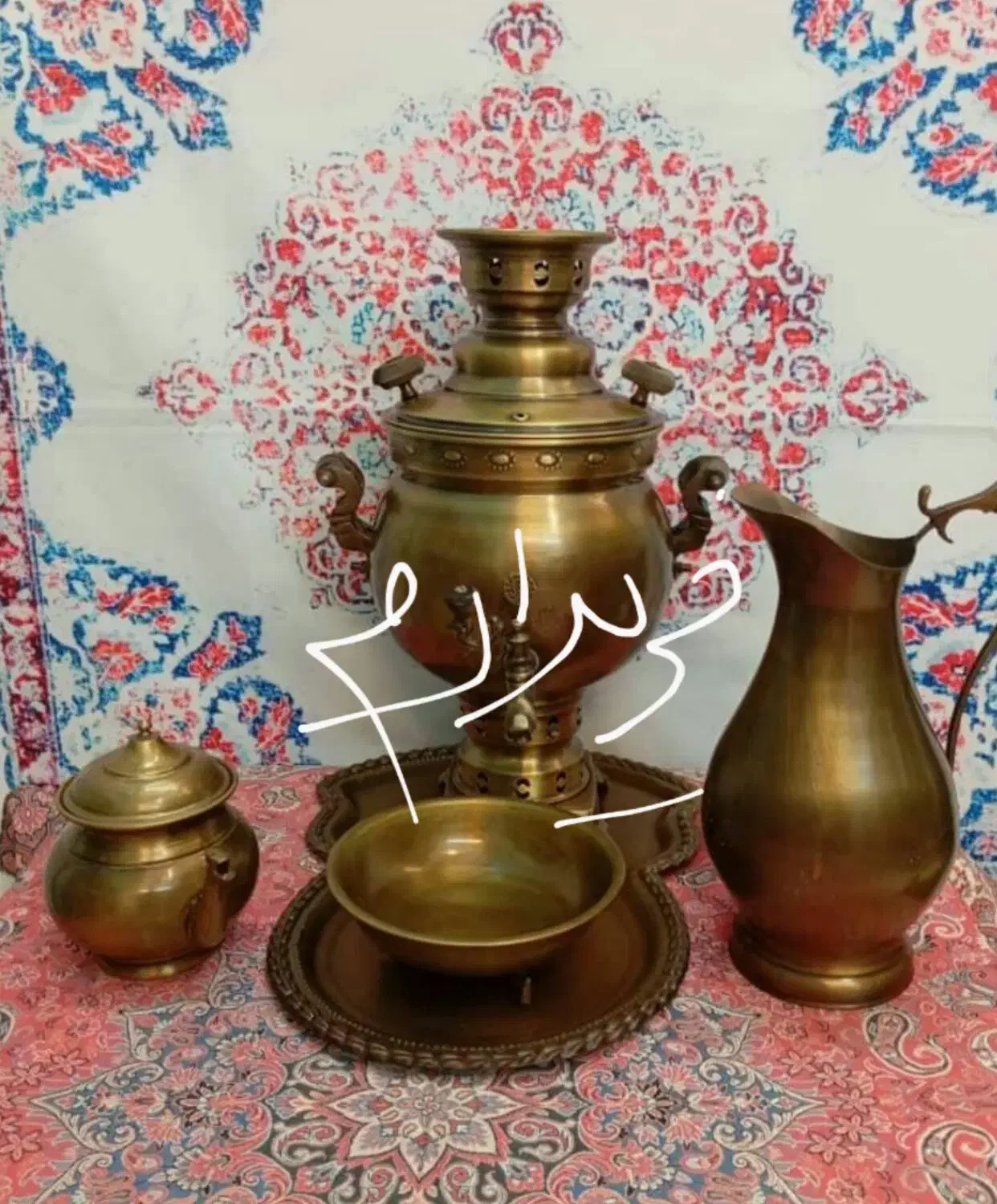 هاون هاونگ  هونگ چهل کلید سماور زغالی|ظروف سرو و پذیرایی|رشت, انصاری|دیوار