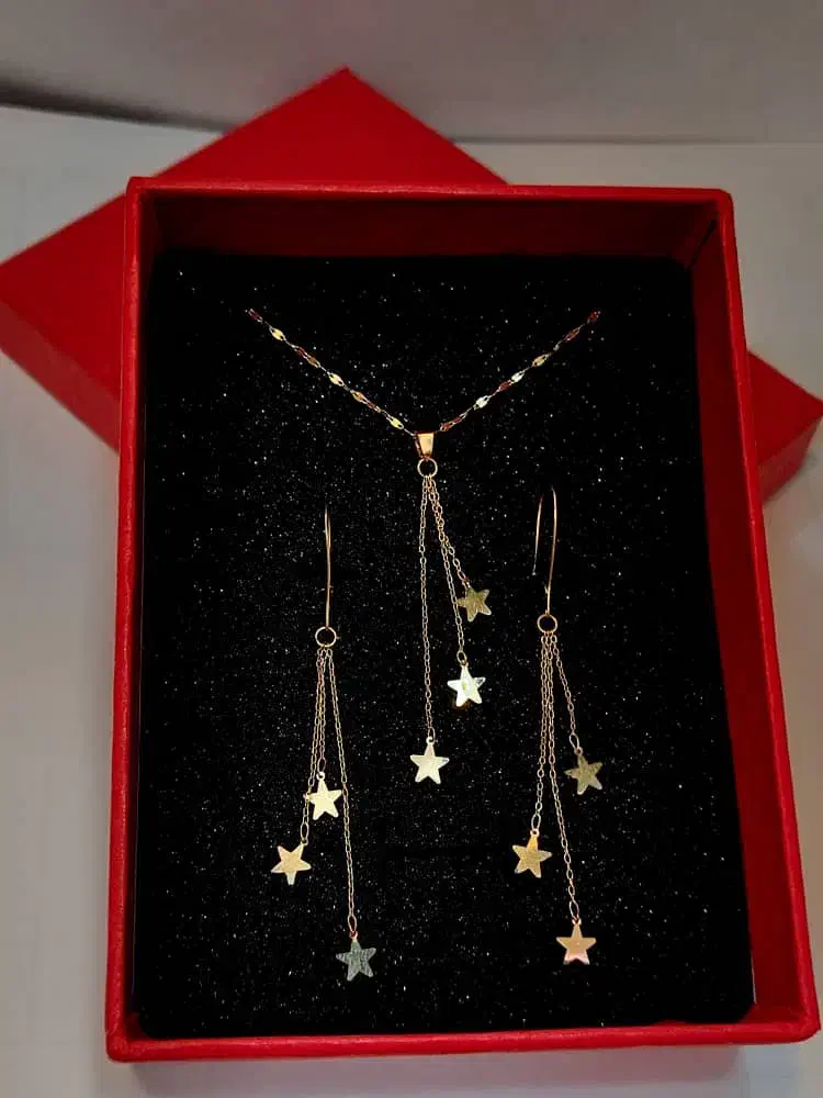 نیم ست طلا سبک مناسب هدیه|جواهرات|کوه چنار, |دیوار