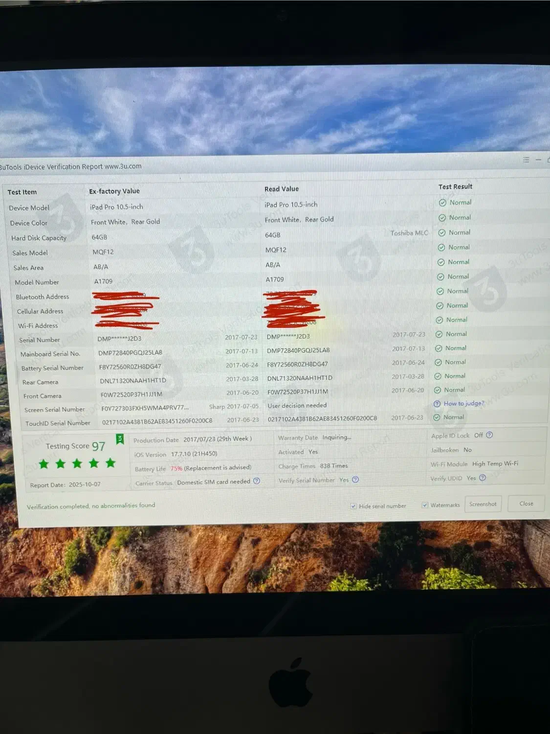 Ipad pro 10.5 inch (WiFi+سیمکارت خور )|تبلت|کرمانشاه, |دیوار