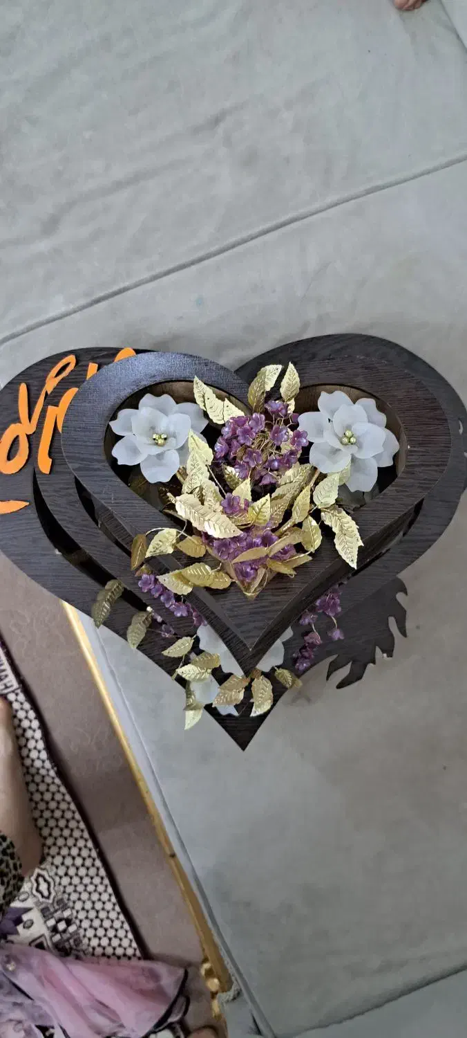 شلف قلبی ۳تایی|ساعت دیواری و تزئینی|نسیم‌شهر, |دیوار