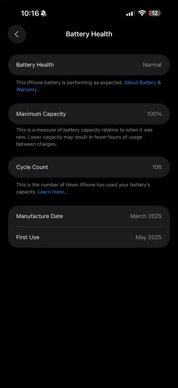 iphone 16 promax باتری ۱۰۰|موبایل|تهران, بازار|دیوار