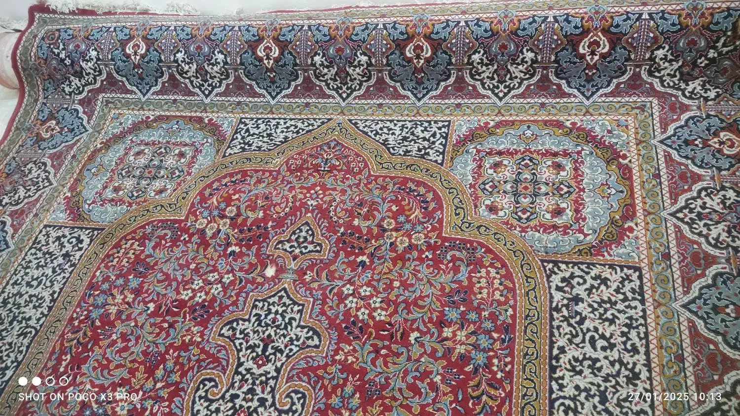 فرش 12متری قرمز شسته نشده|فرش|قم, صدوق|دیوار