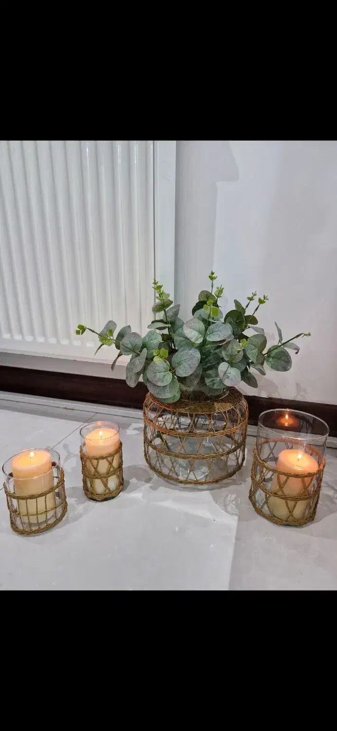 گلدان رافیا،گلدان حصیری،گلدان دستساز|صنایع دستی و سایر لوازم تزئینی|تهران, بهارستان|دیوار