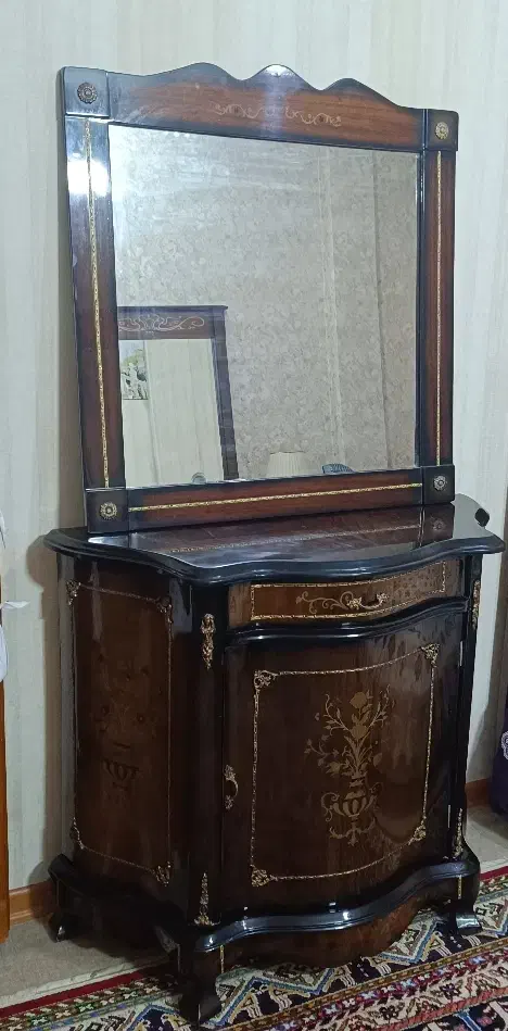 آیینه کنسول چوبی|بوفه، ویترین، کنسول|گناباد, |دیوار