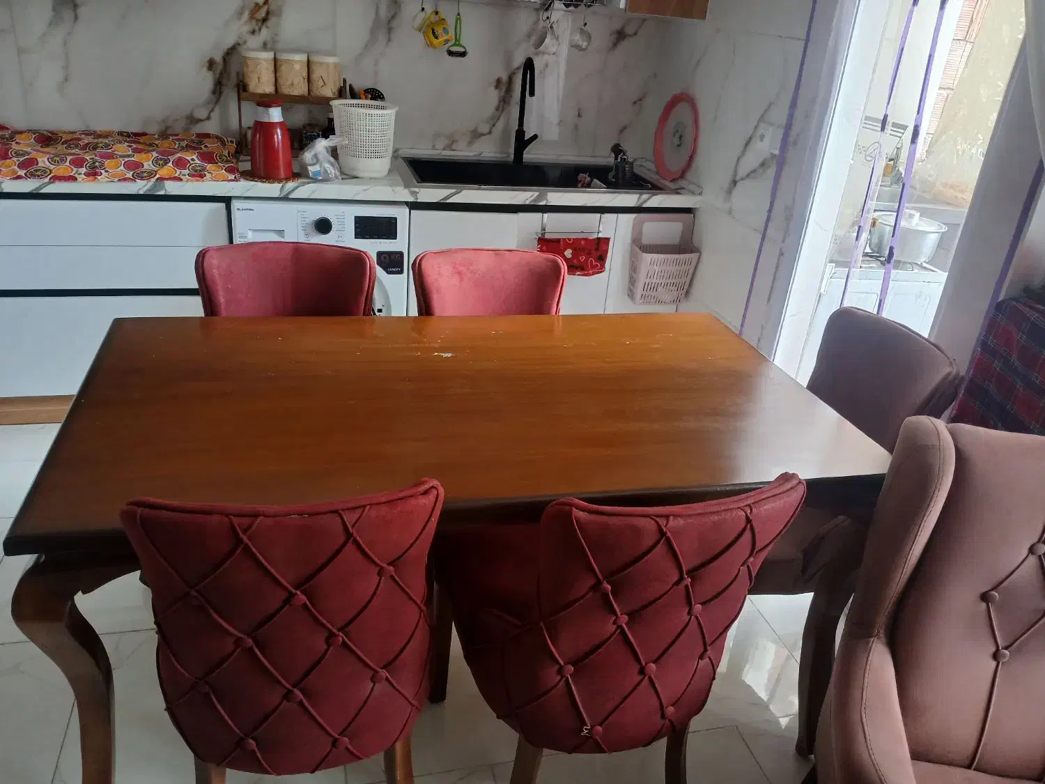 میز غذاخوری شش نفره|میز و صندلی غذاخوری|گرگان, |دیوار