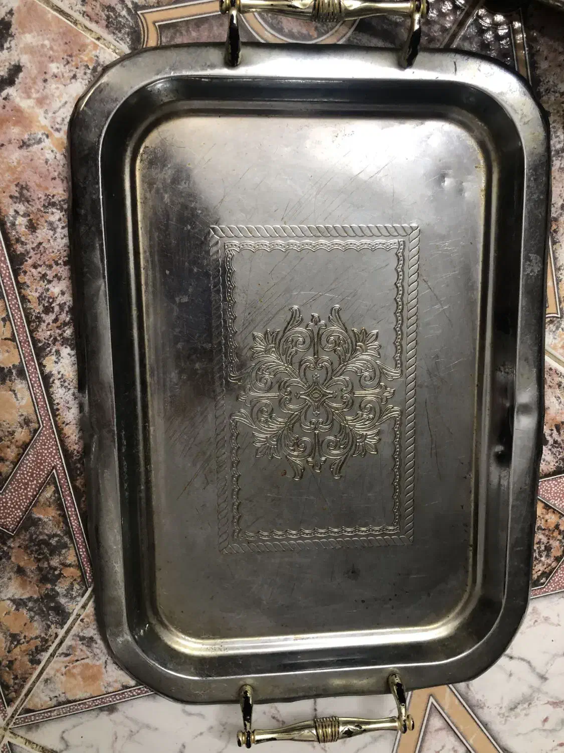 دو سینی استیل فلز|ظروف سرو و پذیرایی|قائم‌شهر, |دیوار