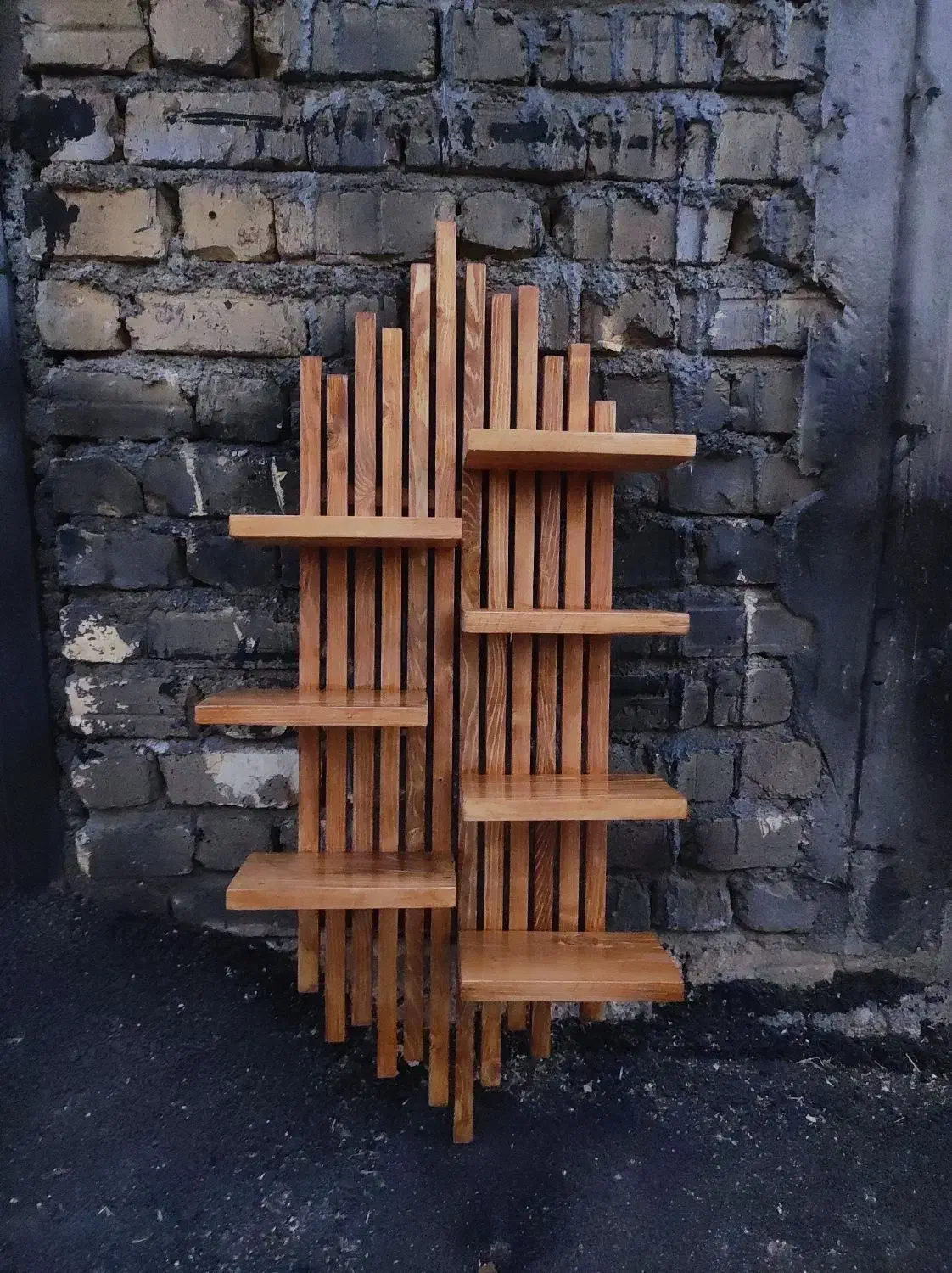 شلف دیواری چوبی|کتابخانه، شلف، قفسه‌های دیواری|نورآباد ممسنی, |دیوار