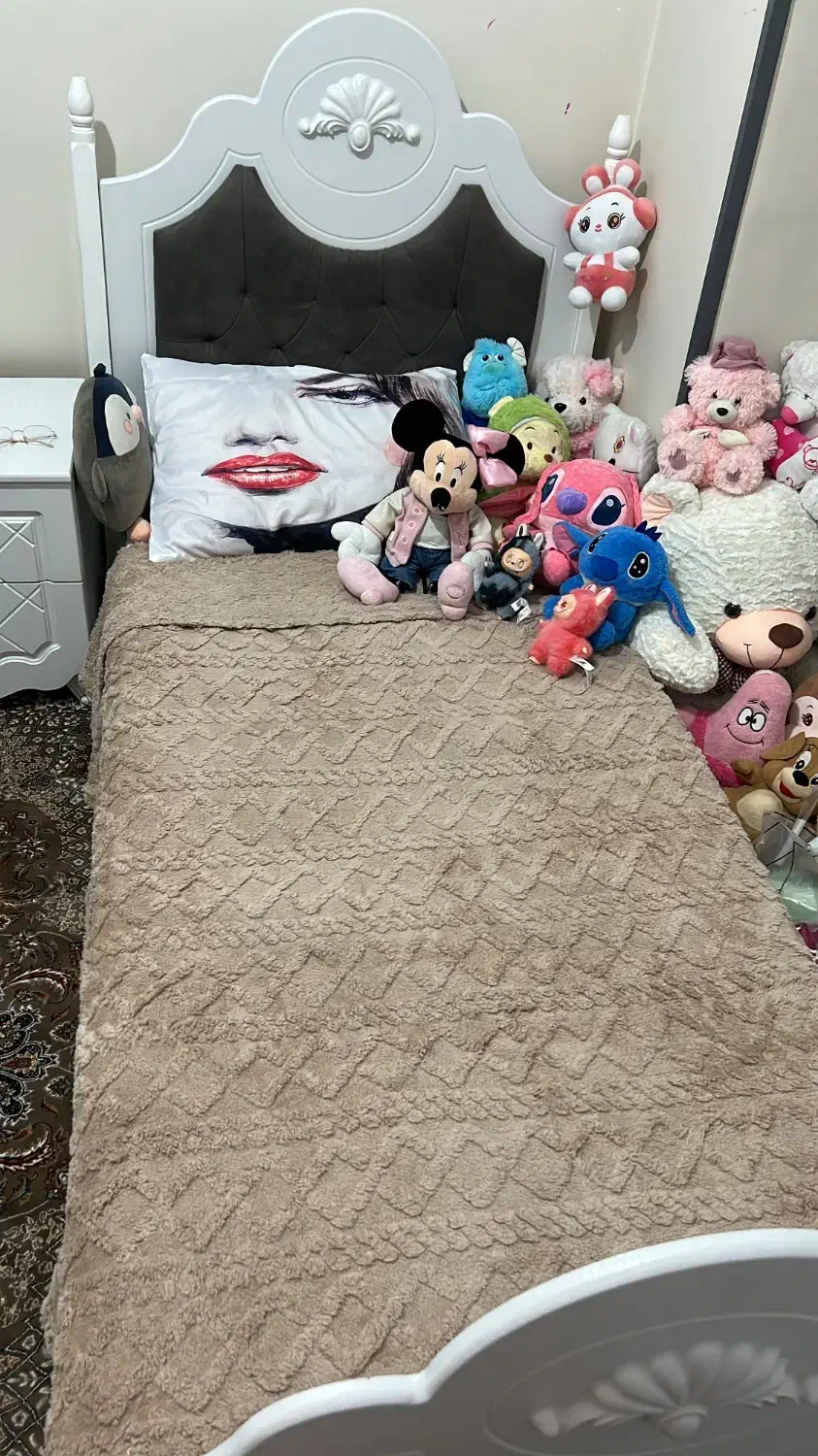 تخت خواب تک نفره با پاتختی|تشک تختخواب|باقرشهر, |دیوار