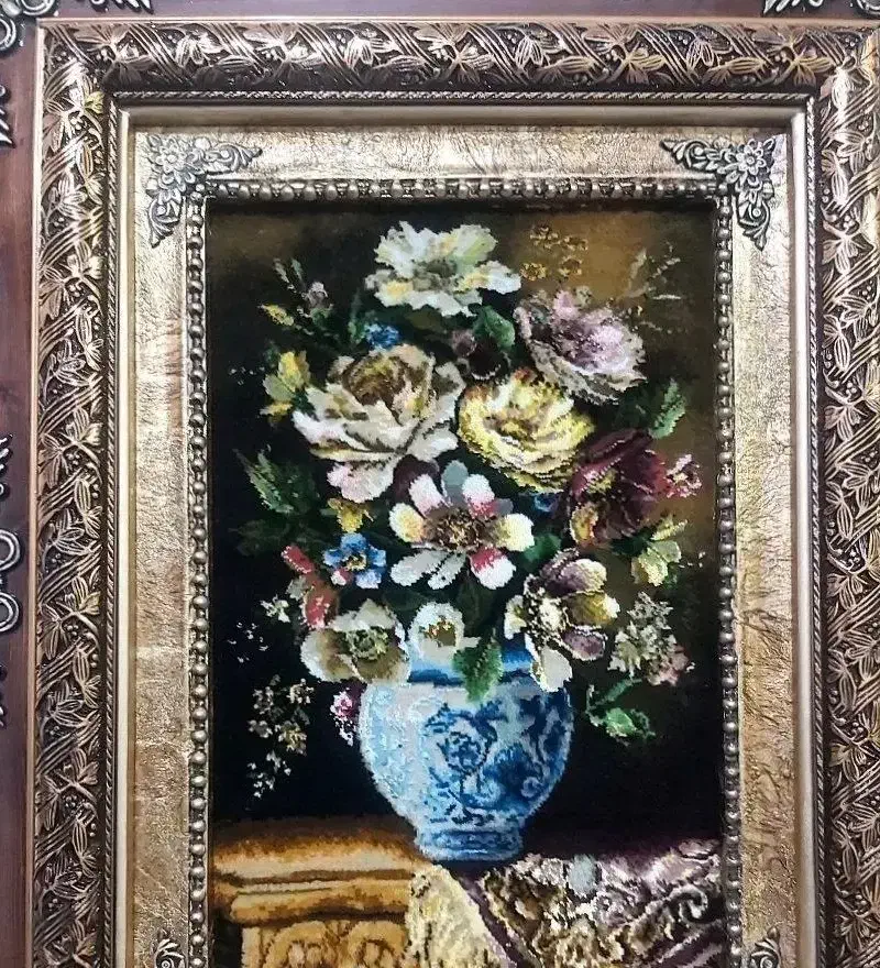 تابلو گل مادر کد 19 دستبافت و ابریشم دار|تابلو فرش|تبریز, |دیوار