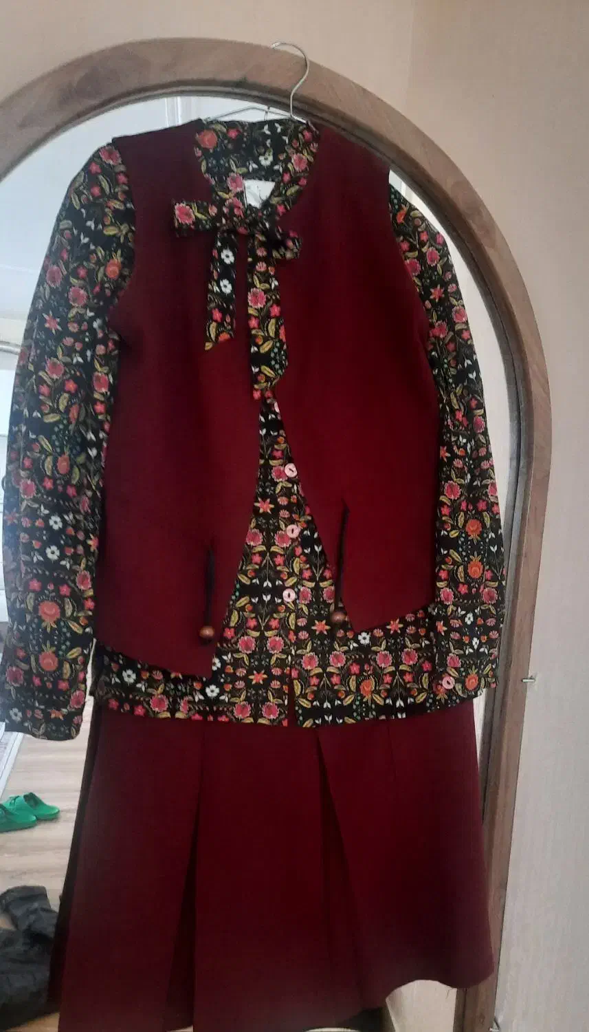 مانتو سه تیکه زیبا سایز مدیوم|لباس|کازرون, |دیوار