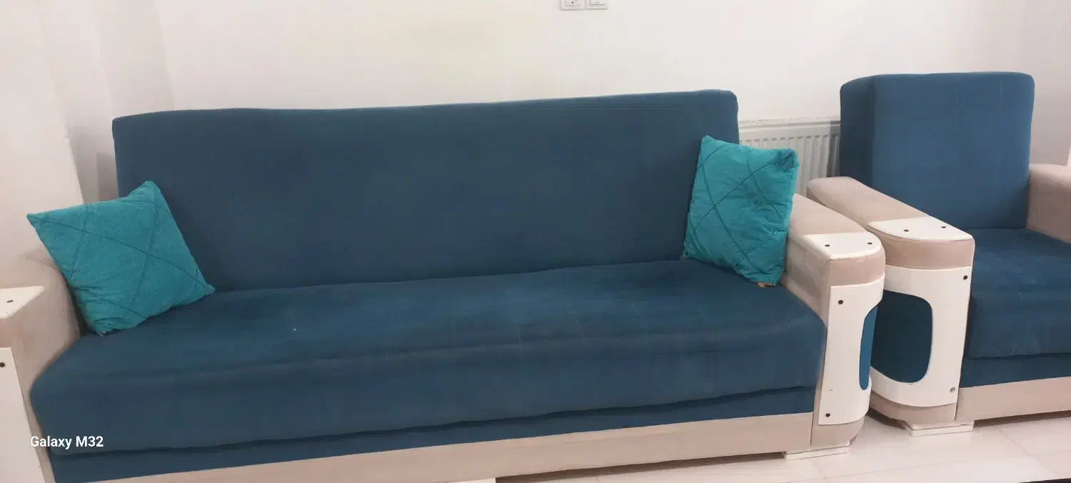 یک دست مبل راحتی تخت شو ۸نفره|مبلمان خانگی و میز عسلی|الوند, |دیوار