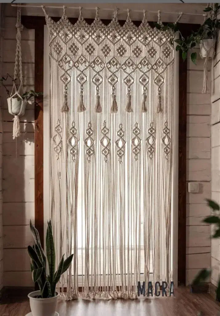 اکسسوری مکرومه پرده|صنایع دستی و سایر لوازم تزئینی|ایزدشهر, |دیوار