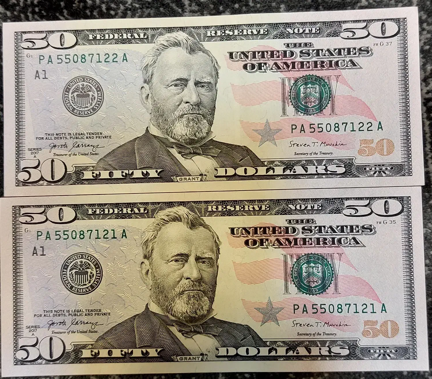 اسکناس ۵۰دلار آمریکا سوپربانکی کلکسیونی|کلکسیون سکه، تمبر، اسکناس|اراک, |دیوار