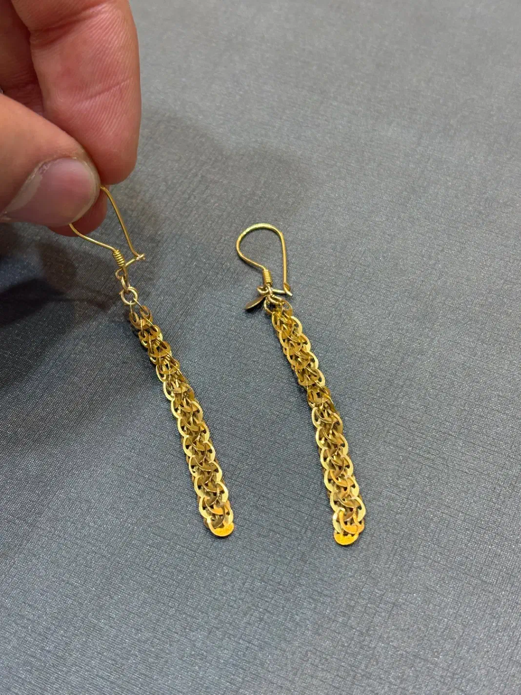 گوشواره پولکی طلا درحد نو|جواهرات|سقز, |دیوار