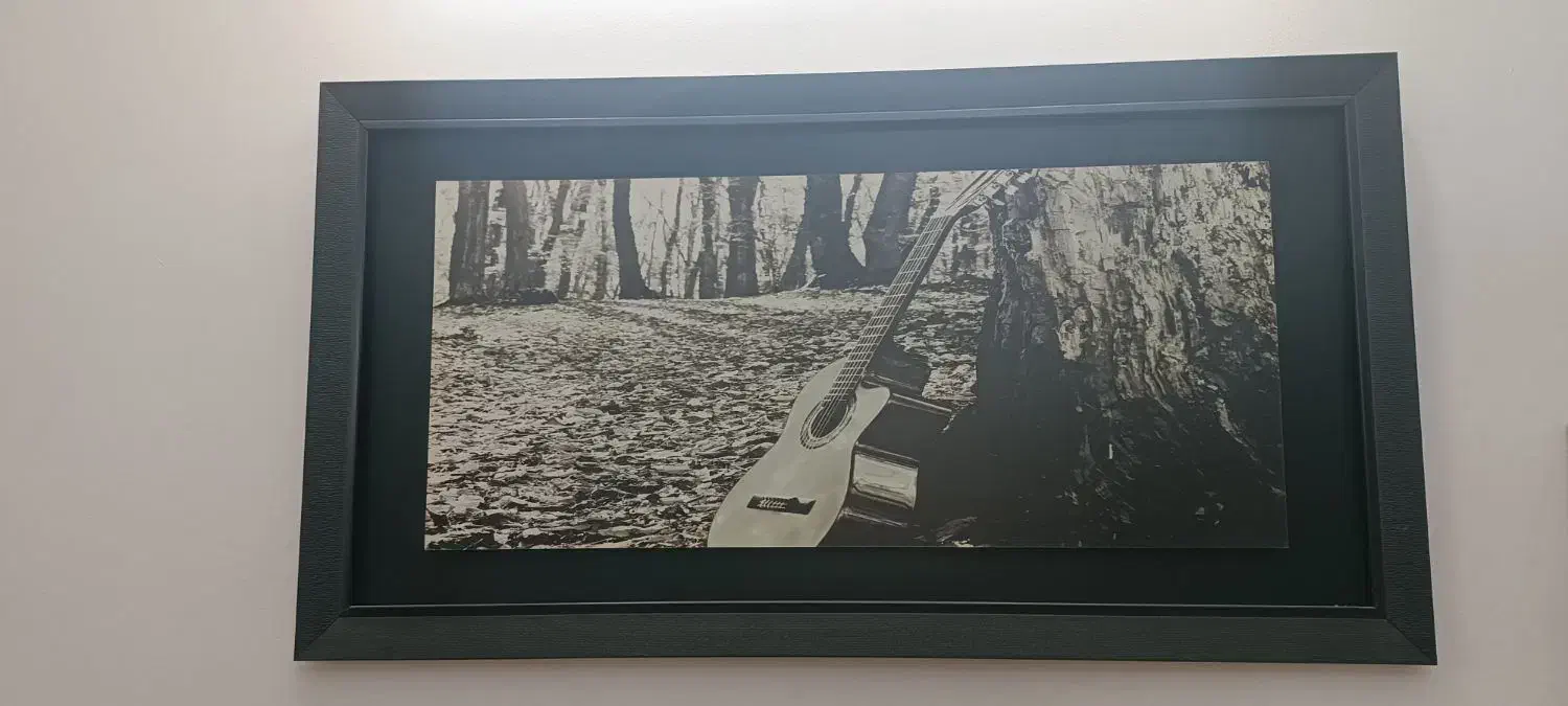 تابلو فرش ماشینی و نقاشی گیتار|تابلو فرش|قزوین, |دیوار