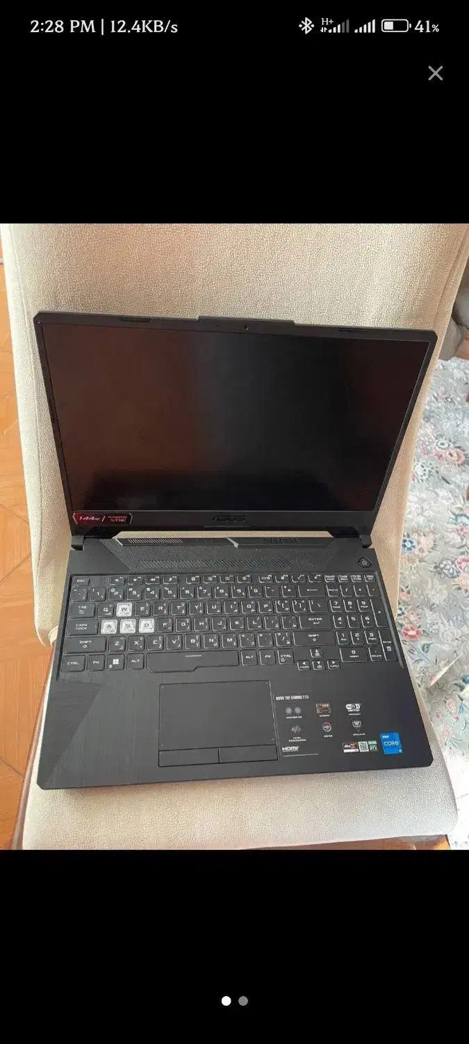 لپتاپ گیمینگ asus tuf gaming|رایانه همراه|آباده, |دیوار