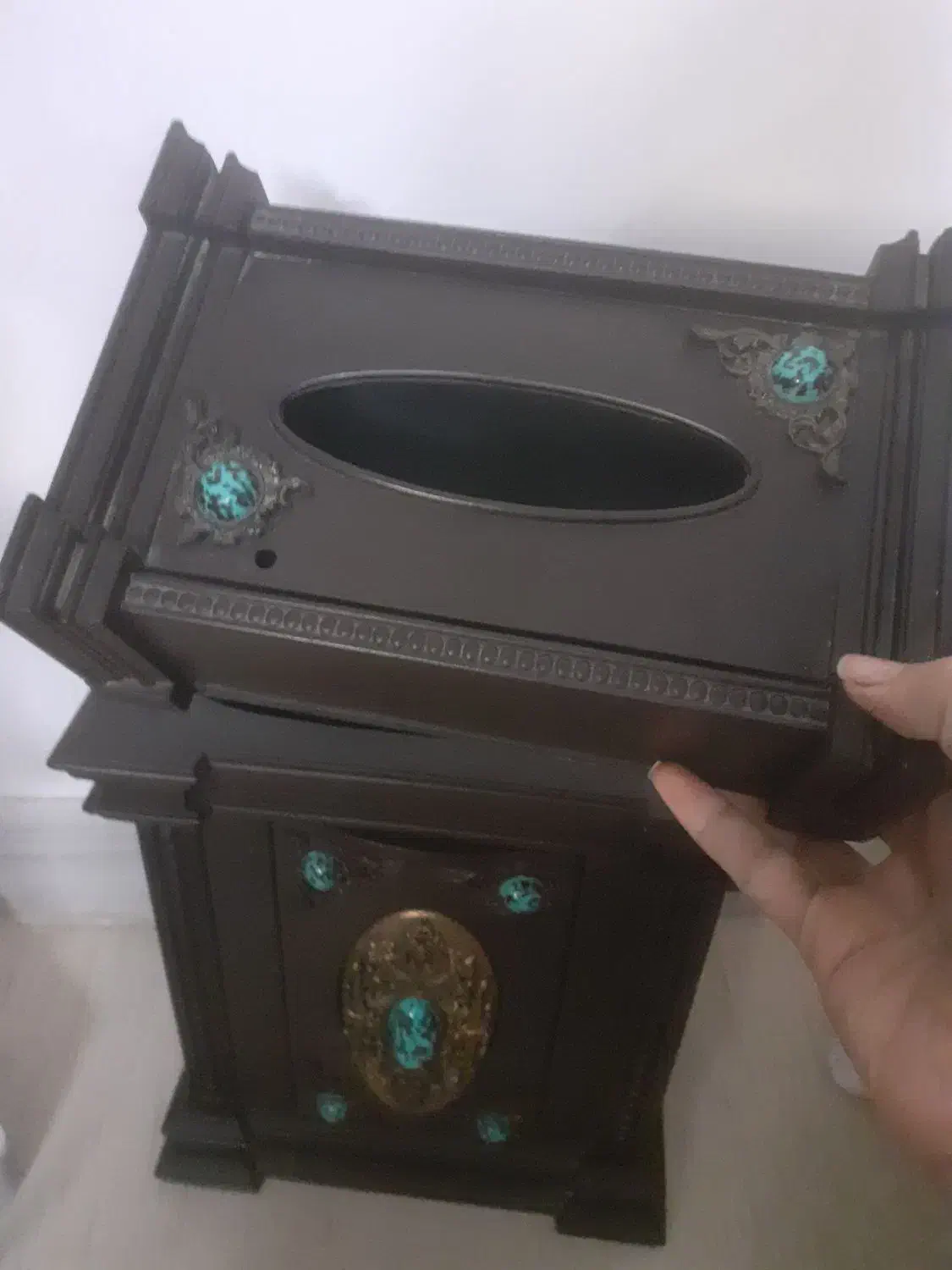 ست جای دستمال کاغذی وسطل زباله|لوازم نظافت|املش, |دیوار