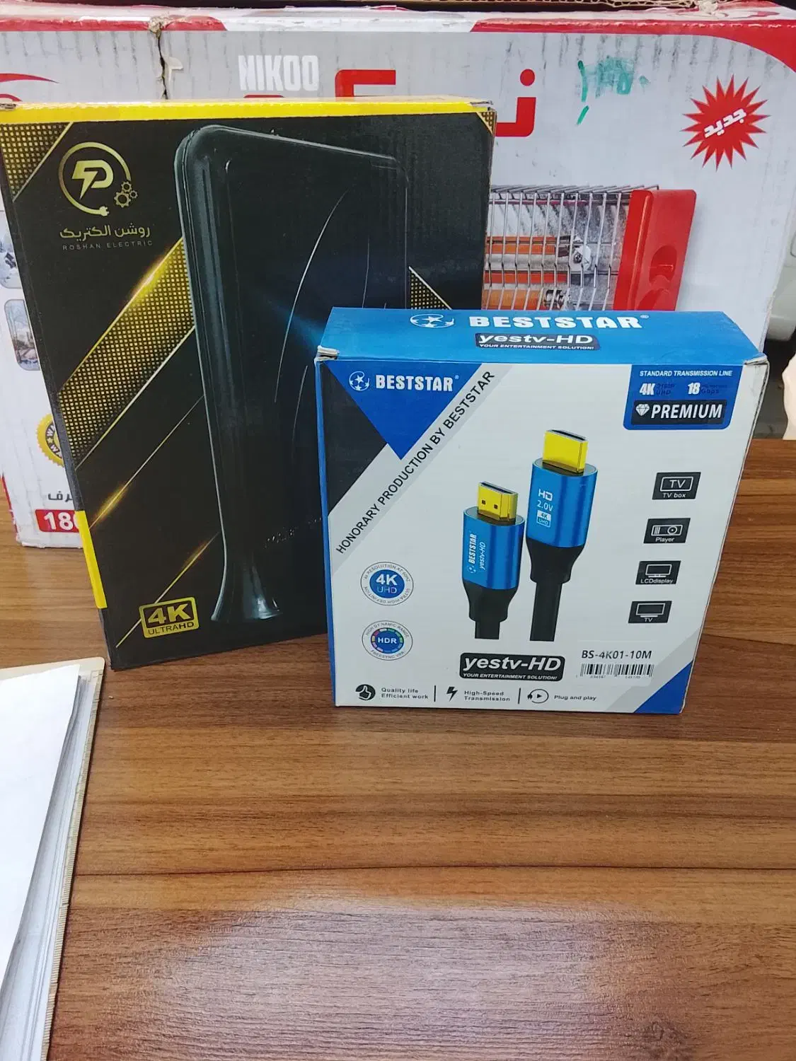 آنتن رویزی پ برقی و کابل HDMI|صوتی و تصویری|رودهن, |دیوار