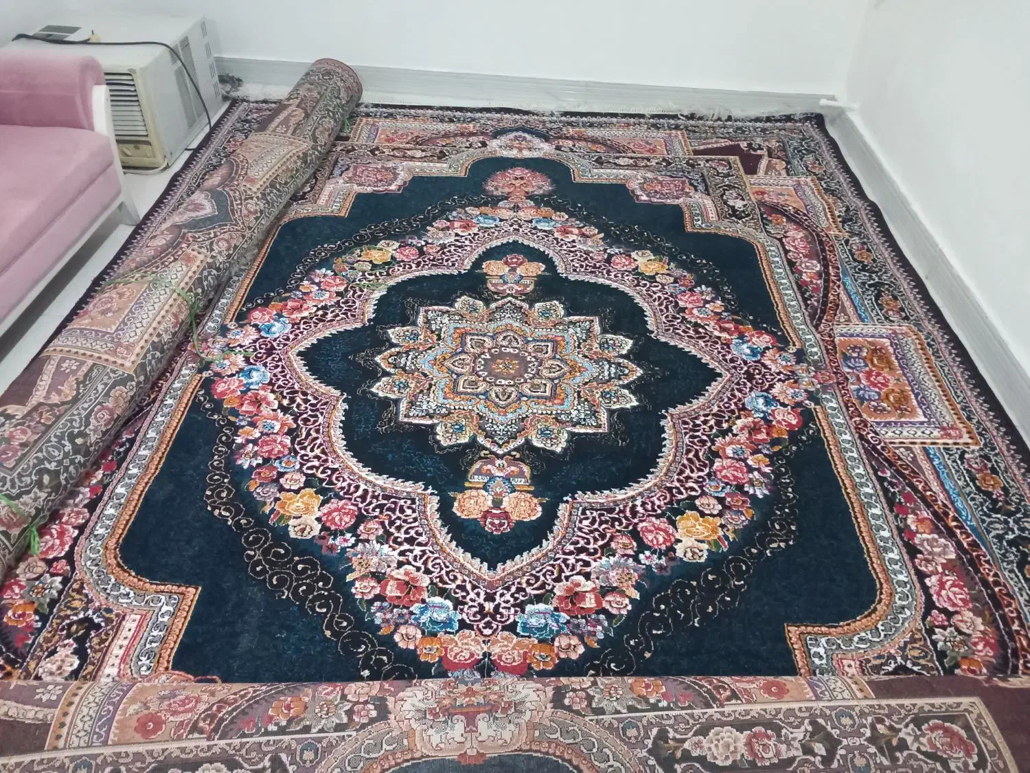 دوتخته فرش ۱۲متری بدون زدگی و پارگی|فرش|ماسال, |دیوار