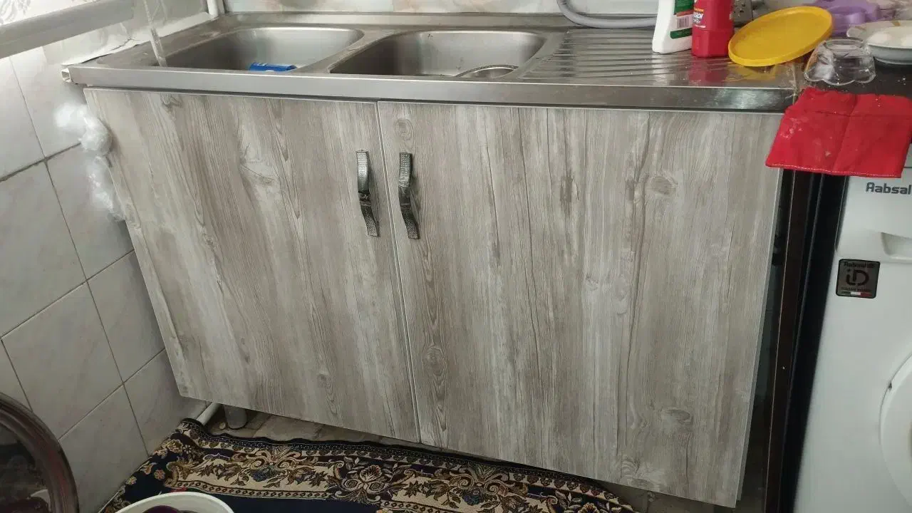 سینک دو قلو و کابینت|مصالح و تجهیزات ساختمان|تهران, تهرانسر شمالی|دیوار