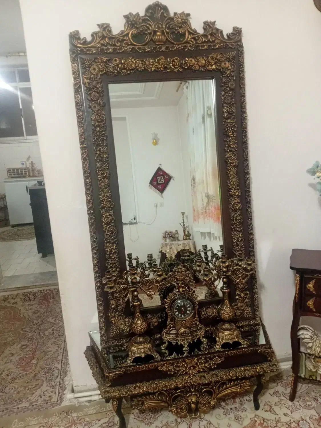اینه کنسول شمعدان|بوفه، ویترین، کنسول|شاهرود, |دیوار