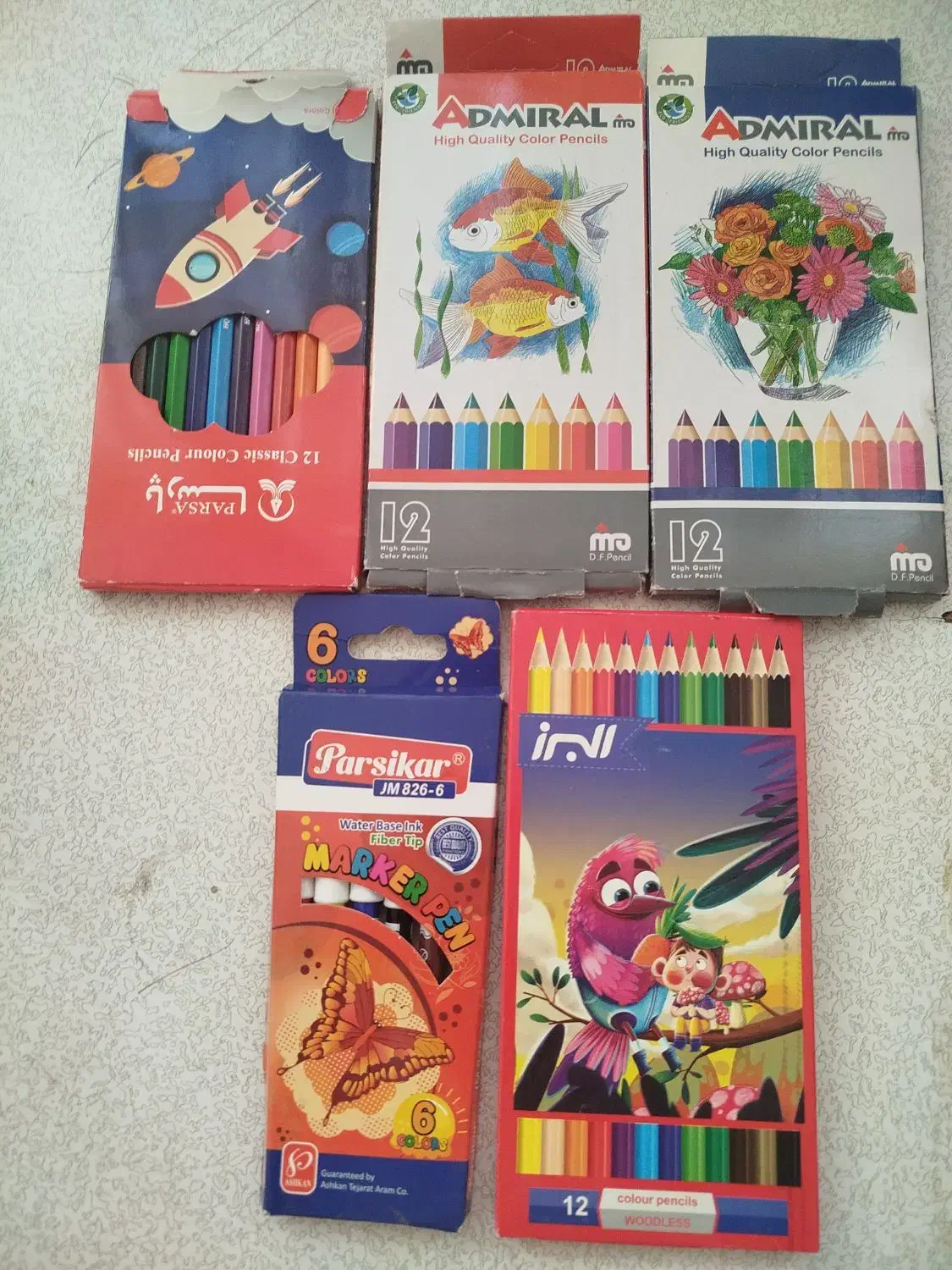 مداد رنگی|لوازم التحریر|قم, نیروگاه|دیوار