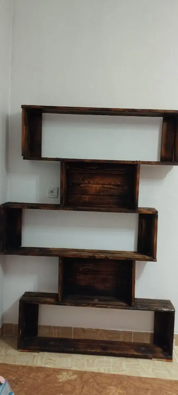 کتابخانه|کتابخانه، شلف، قفسه‌های دیواری|خرم‌آباد, |دیوار