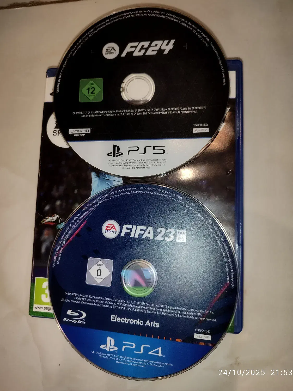 دیسک FC24 و FC23 مناسب کنسول فایو و فور|کنسول، بازی ویدئویی و آنلاین|تهران, شهرک ولیعصر شمالی|دیوار