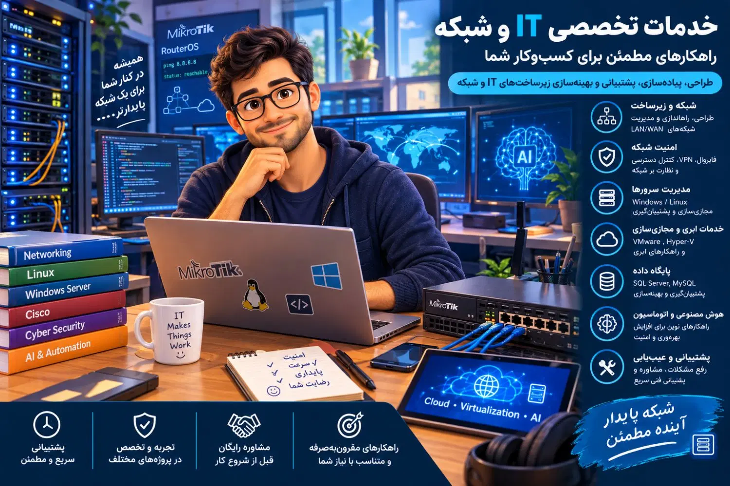 ارائه خدمات IT و کامپیوتر ،تعمیر کامپیوتر و لپ تاپ|خدمات رایانهای و موبایل|رشت, رودباری|دیوار