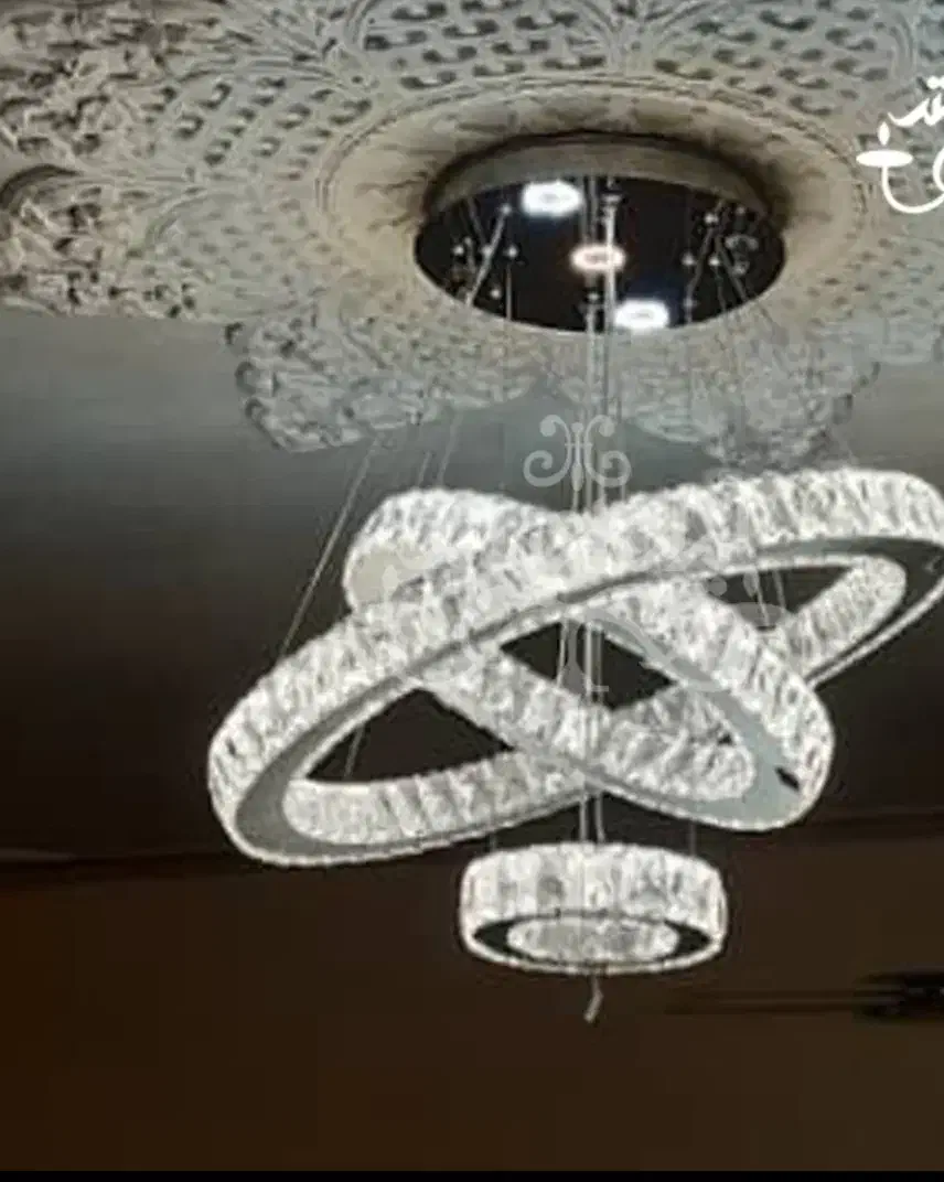 لوستر مدرن آویز سه حلقه|لوستر و چراغ آویز|تهران, شهران شمالی|دیوار