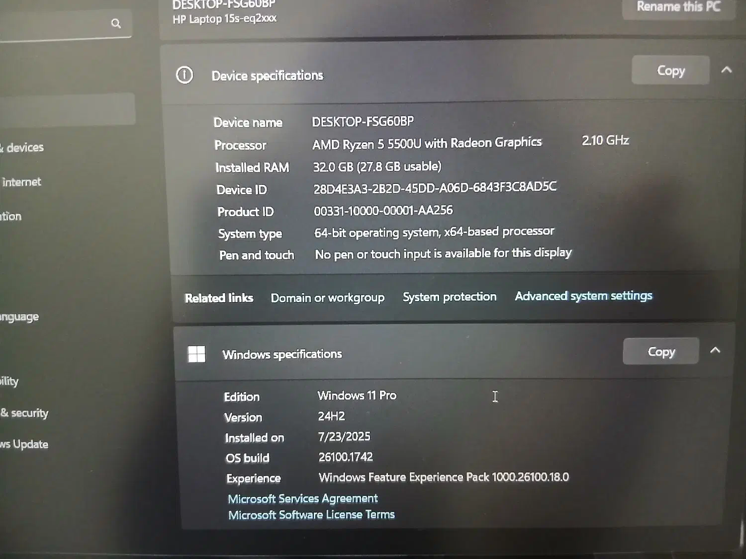 لپتاپ اچ پی ویندوز ۱۱ یک ترا|رایانه همراه|مشهد, طلاب|دیوار