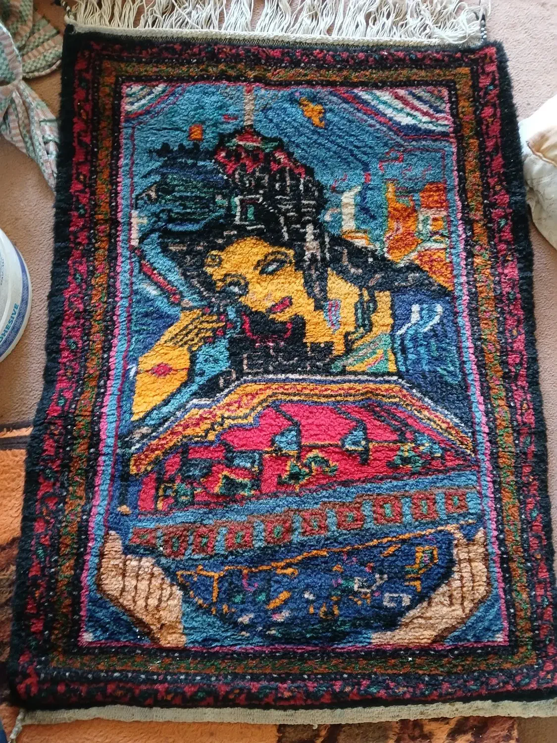 تابلوفرش قدیمی|تابلو فرش|قلقل رود, |دیوار