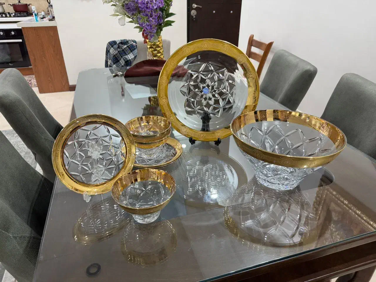 ست آجیل خوری برند DecOrium با آبکاری طلای 24 عیار|صنایع دستی و سایر لوازم تزئینی|تهران, سازمان آب|دیوار