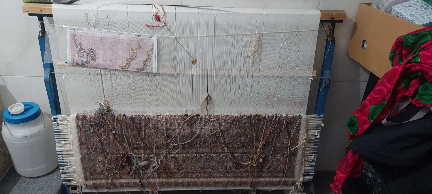 دار قالی طرح ماهی رج ۵۰|فرش|ارومیه, |دیوار