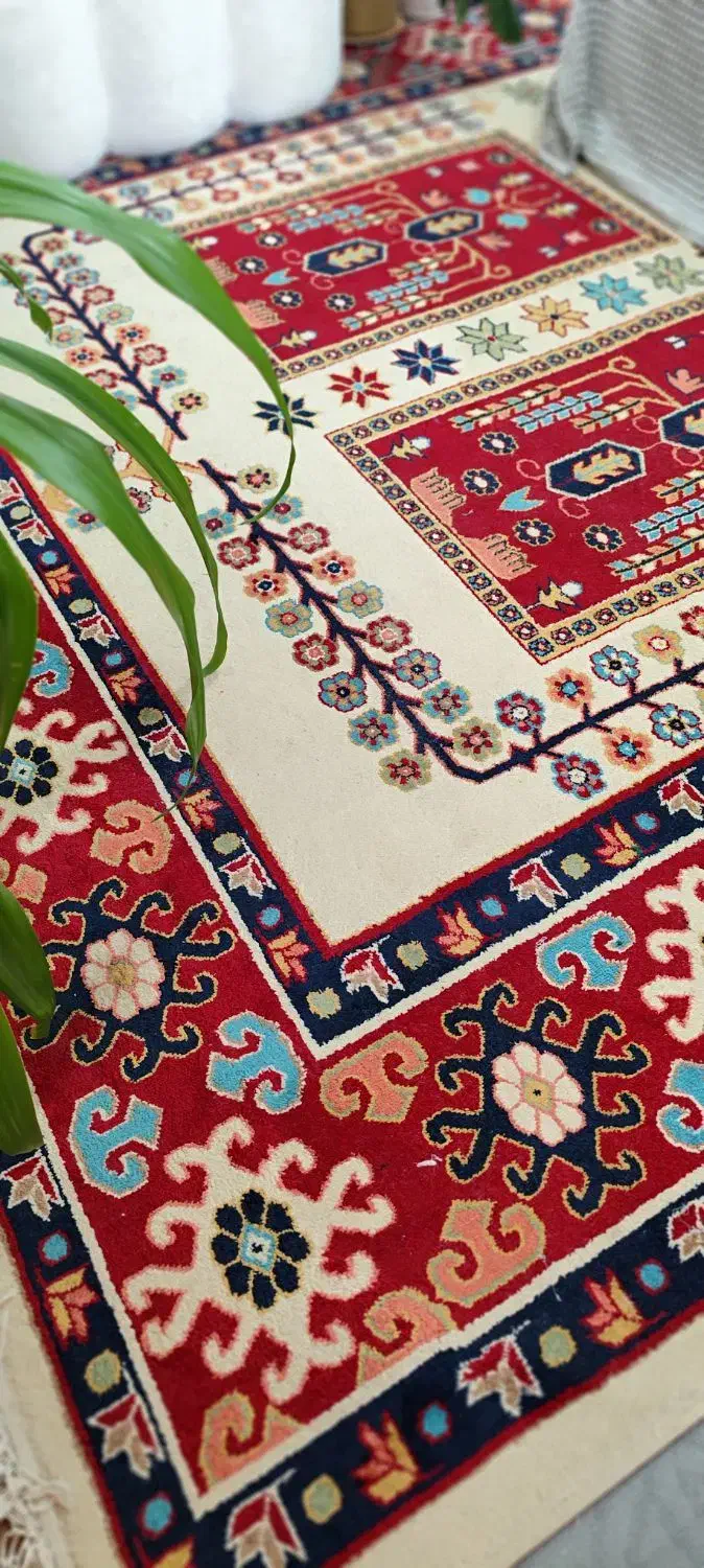 فرش ماشینی(۴×۳) طرح قشقایی|فرش|فیروزآباد (فارس), |دیوار