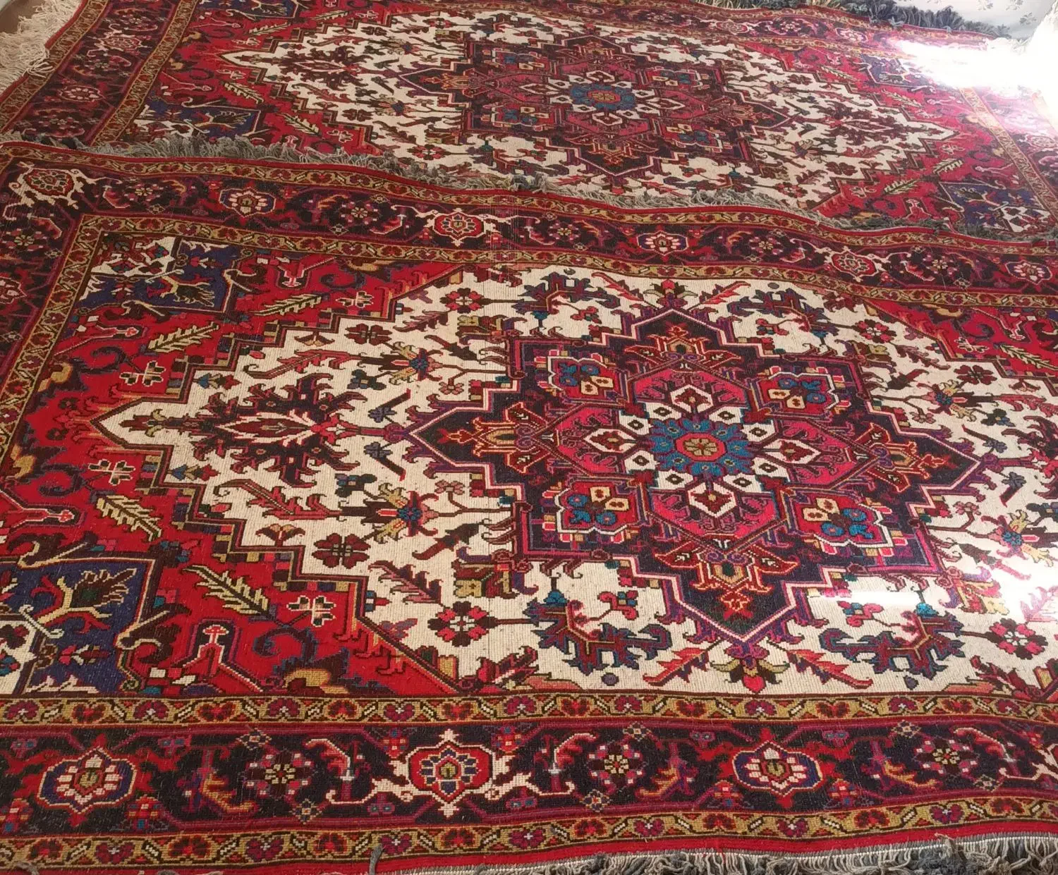 فرش دستباف تاجری۶ متری هریس|فرش|زنجانرود, |دیوار