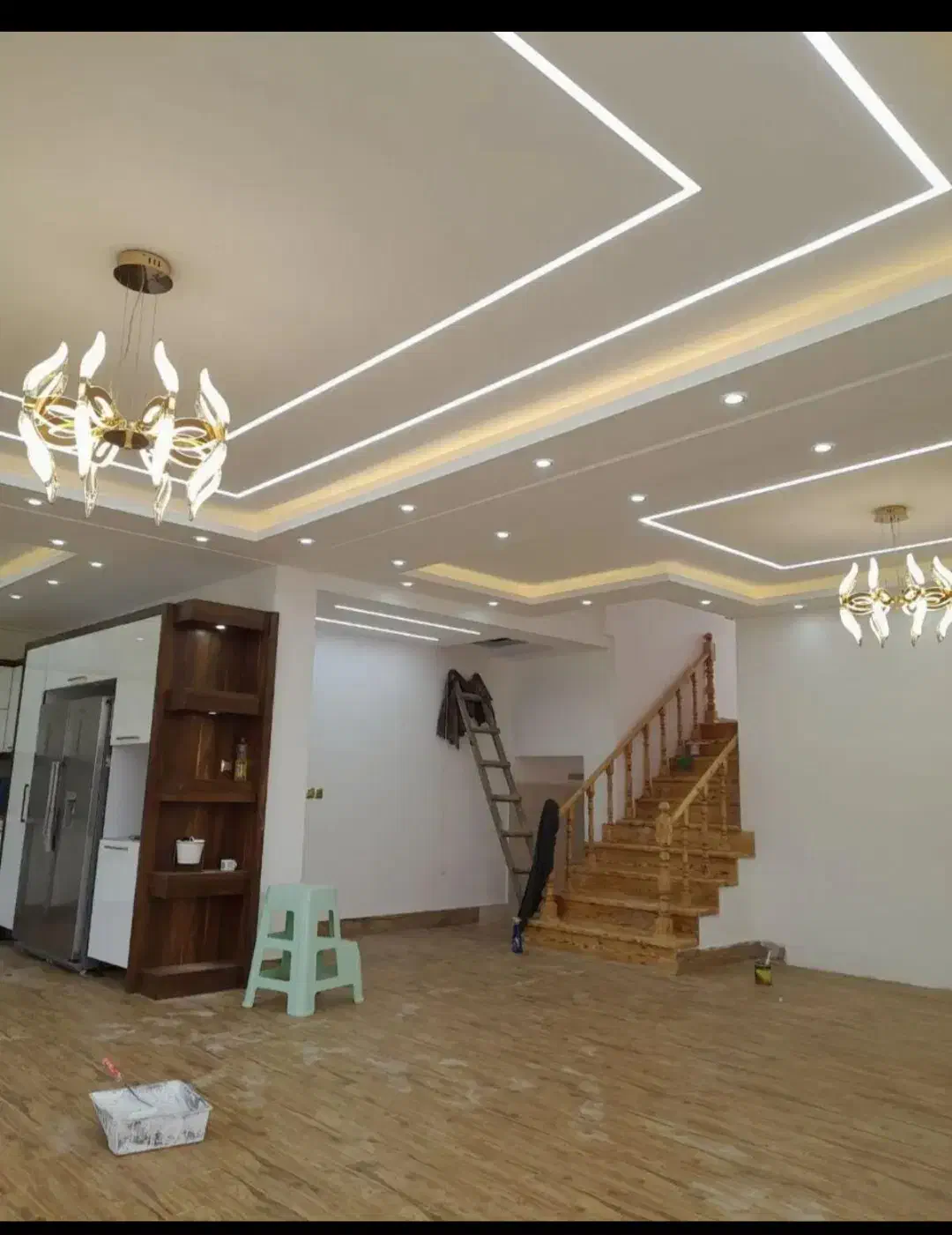 کناف کاری لاین نوری سقف فلت|خدمات پیشه و مهارت|تاکستان, |دیوار