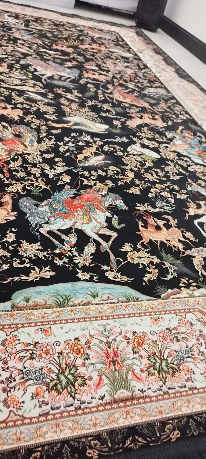 فرش ماشینی 6متری طرح شکارگاه|فرش|پردیس, فاز ۱۱|دیوار