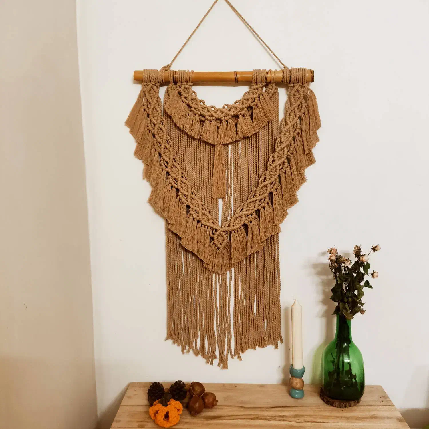 دیوارکوب مکرومه/تزیین دیوار/دکوری|تابلو، نقاشی، عکس|تهران, مینای شمالی (مخبر)|دیوار