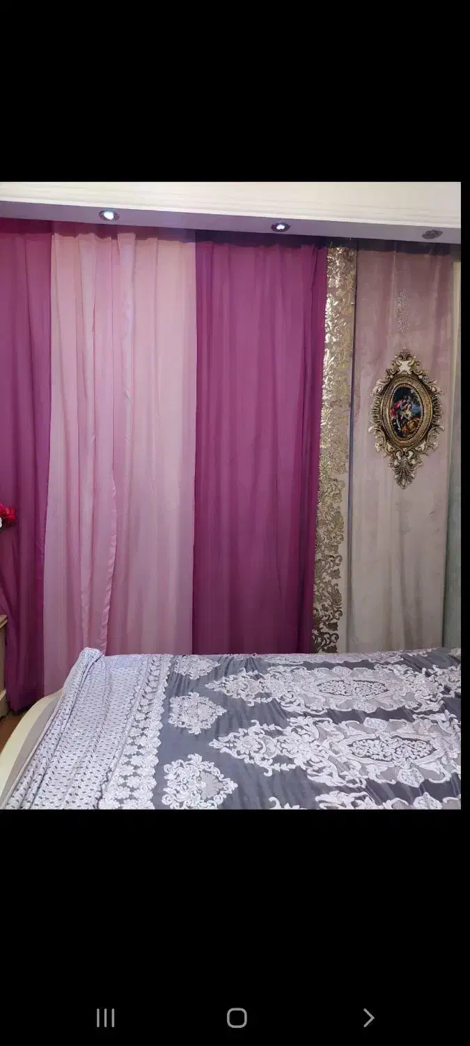 پرده حریر با دکور کارشده|پرده، رانر، رومیزی|تهران, کیانشهر|دیوار