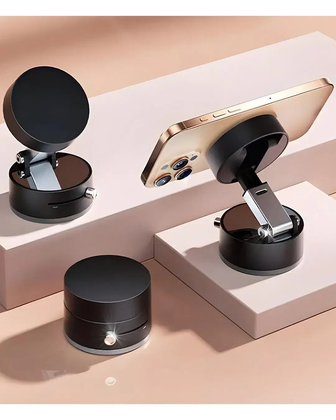 هولدر مشکی آهنربا دار تاشو|لوازم جانبی موبایل و تبلت|منوجان, |دیوار