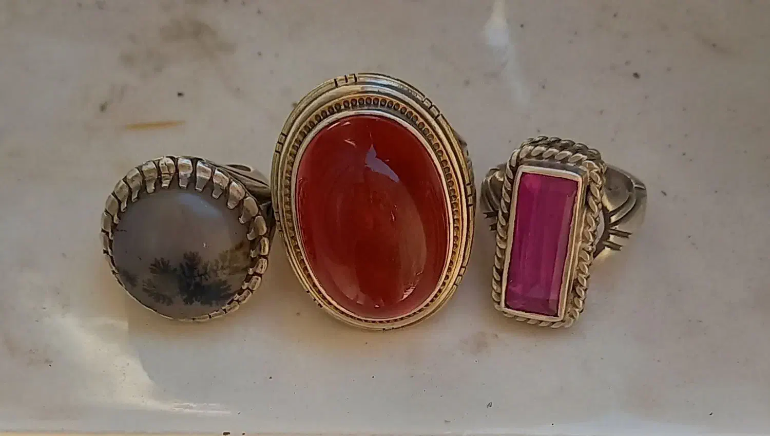 انگشتر نقره شجر  یاقوت  عقیق|جواهرات|کرمانشاه, |دیوار