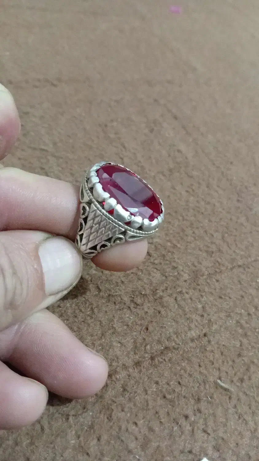 انگشتریاقوت دانه اناری|جواهرات|شاهین دژ, |دیوار